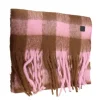 SCIARPE MORBIDA SCACCHI NOCCIOLA ROSA