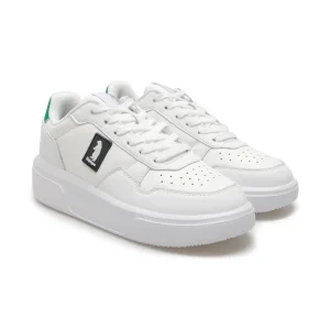 SNEAKERS BIANCA DETTAGLI VERDE