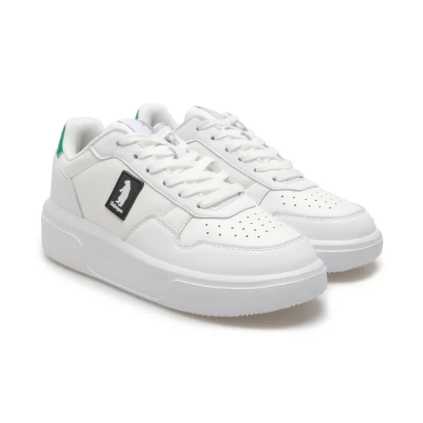 SNEAKERS BIANCA DETTAGLI VERDE