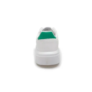 SNEAKERS BIANCA DETTAGLI VERDE