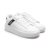 SNEAKERS BIANCA STRISCIA LOGO BLU