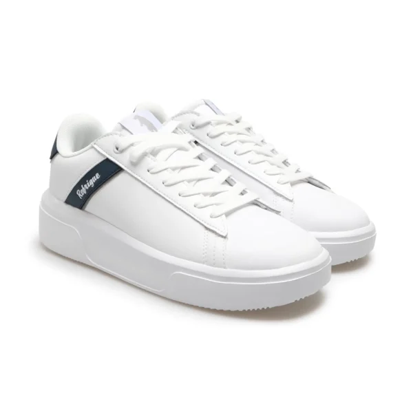 SNEAKERS BIANCA STRISCIA LOGO BLU