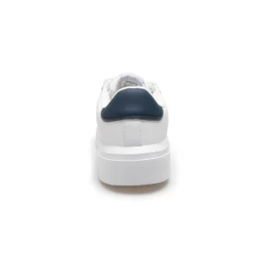 SNEAKERS BIANCA STRISCIA LOGO BLU