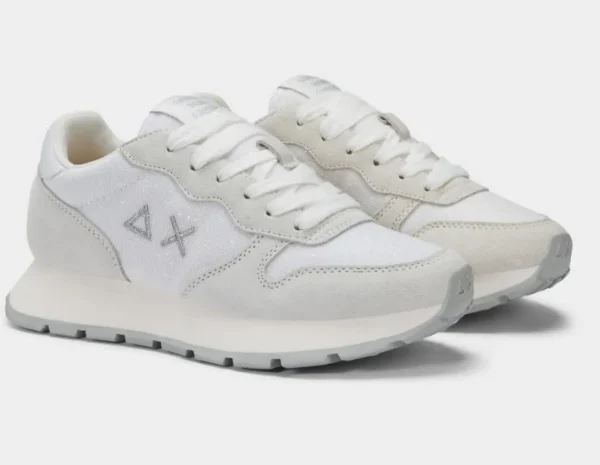 SNEAKERS ALLY GLITTER TEXTILE SUN68 BIANCO