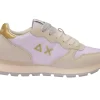 SNEAKERS ALLY GOLD SILVER SUN68 WHITE