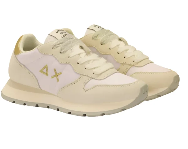 SNEAKERS ALLY GOLD SILVER SUN68 WHITE