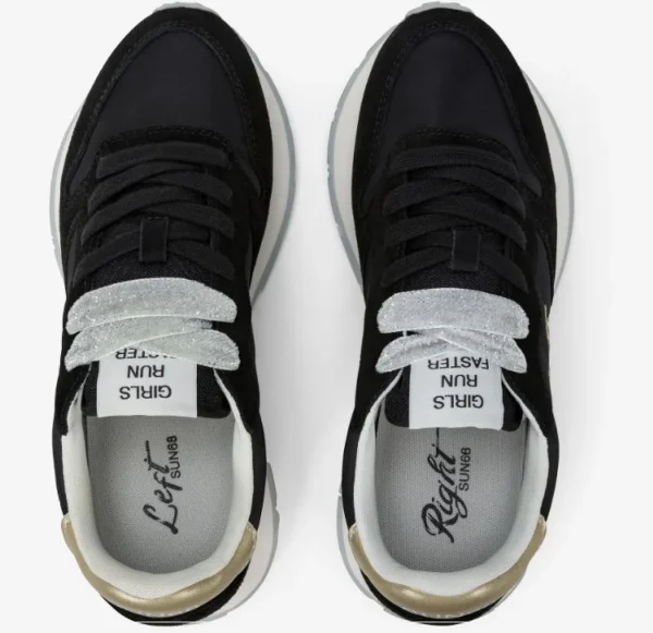 SNEAKERS ALLY GOLD SILVER SUN68 BLACK