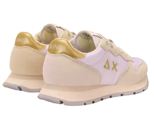 SNEAKERS ALLY GOLD SILVER SUN68 WHITE