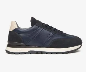 SNEAKERS AROLD PELLE BLU