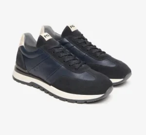 SNEAKERS AROLD PELLE BLU