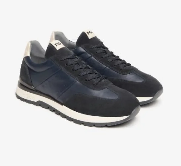 SNEAKERS AROLD PELLE BLU