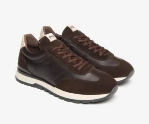 SNEAKERS AROLD PELLE MARRONE