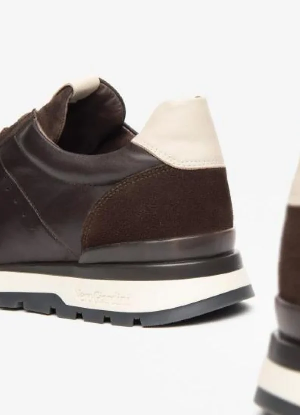 SNEAKERS AROLD PELLE MARRONE