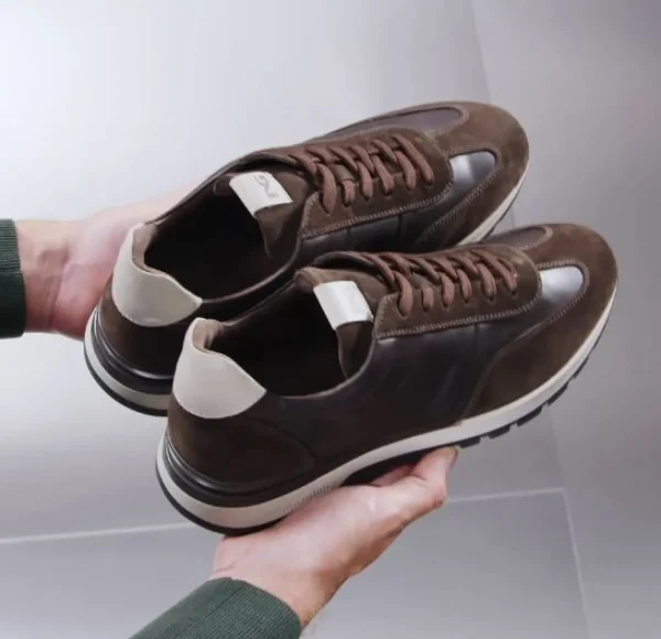 SNEAKERS AROLD PELLE MARRONE