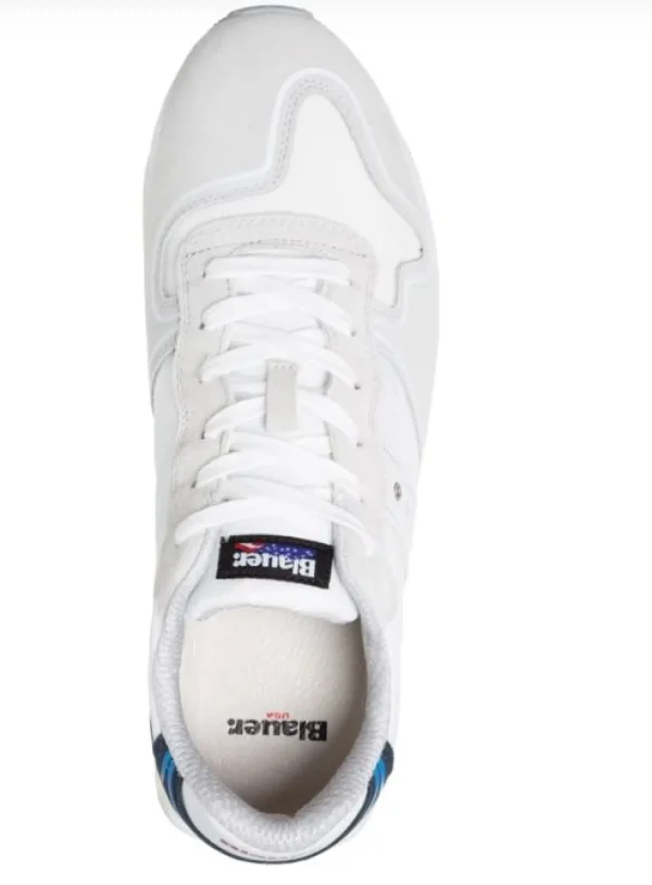 SNEAKERS BIANCA DETTAGLI BLU