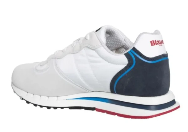 SNEAKERS BIANCA DETTAGLI BLU