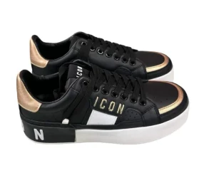 SNEAKERS BLACK ICON DONNA DETTAGLI GOLD