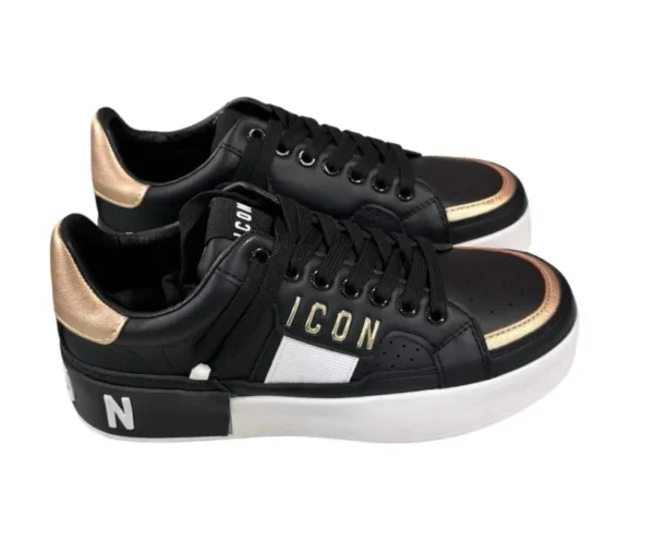 SNEAKERS BLACK ICON DONNA DETTAGLI GOLD