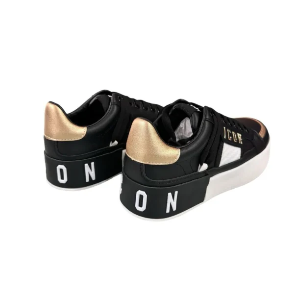 SNEAKERS BLACK ICON DONNA DETTAGLI GOLD