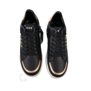 SNEAKERS BLACK ICON DONNA DETTAGLI GOLD