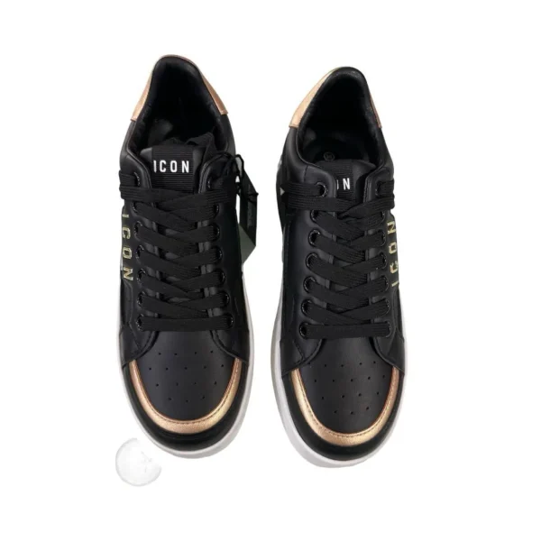 SNEAKERS BLACK ICON DONNA DETTAGLI GOLD