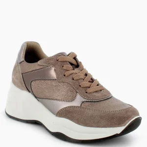 SNEAKERS CAMOSCIO E PELLE