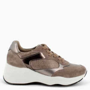 SNEAKERS CAMOSCIO E PELLE