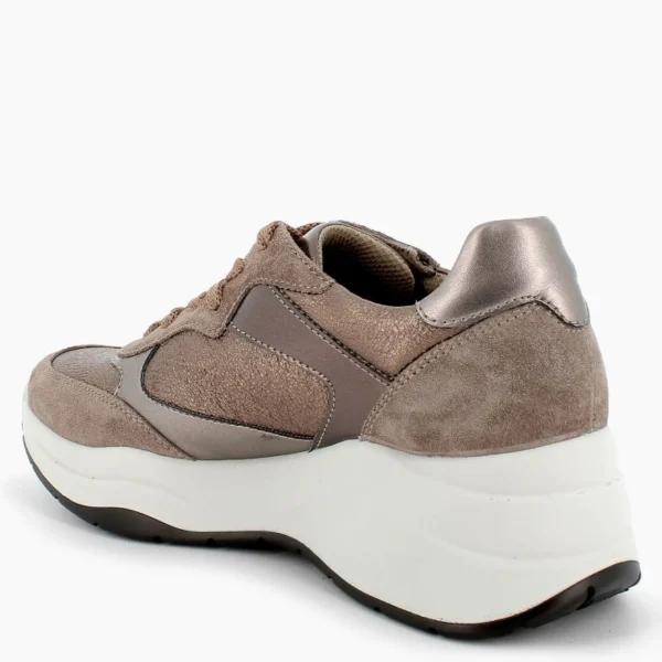 SNEAKERS CAMOSCIO E PELLE
