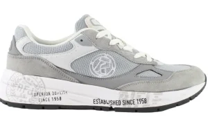 SNEAKERS CAMOSCIO TESSUTO GRIGIO
