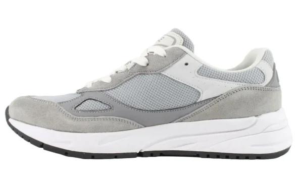 SNEAKERS CAMOSCIO TESSUTO GRIGIO