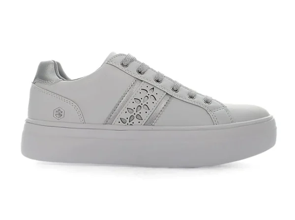 SNEAKERS CON DECORI LATERALI SILVER