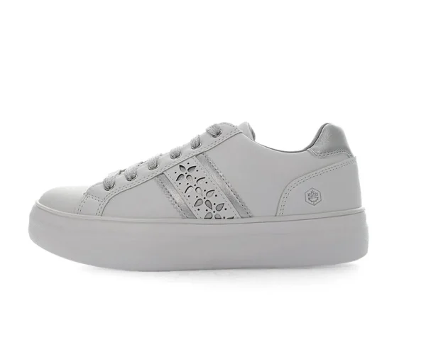 SNEAKERS CON DECORI LATERALI SILVER