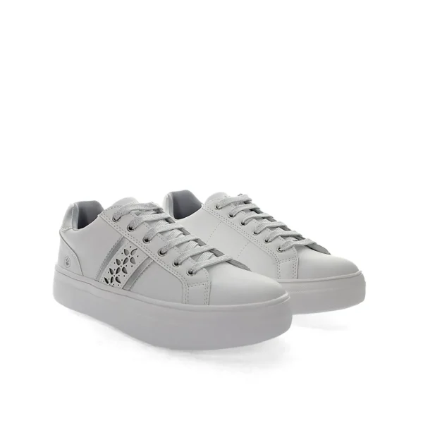 SNEAKERS CON DECORI LATERALI SILVER