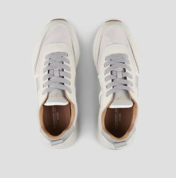 SNEAKERS ECO-DOVER MAN ALEXANDER SMITH WHITE LIGHT GREY