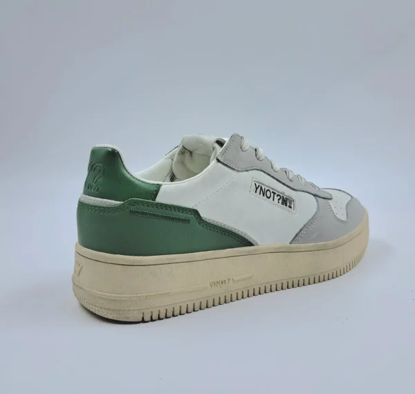 SNEAKERS EFFETTO VINTAGE DETTAGLIO VERDE