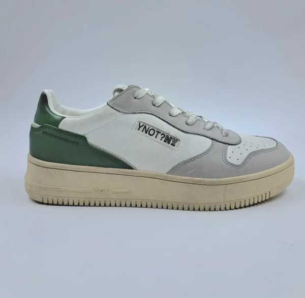 SNEAKERS EFFETTO VINTAGE DETTAGLIO VERDE