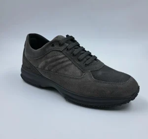 SNEAKERS FLESSIBILI CAMOSCIO GRIGIO