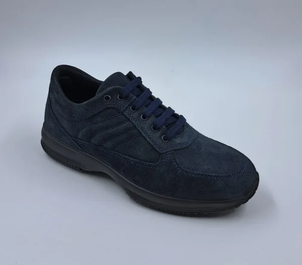 SNEAKERS FLESSIBILI CAMOSCIO BLU