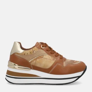 SNEAKERS GEO CUOIO DETTAGLI GOLD