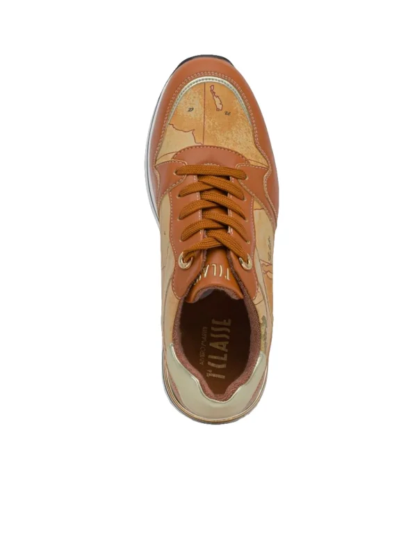 SNEAKERS GEO CUOIO DETTAGLI GOLD