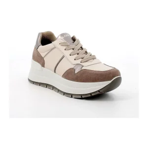 SNEAKERS IGI&CO CAMOSCIO E PELLE BEIGE