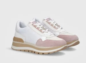 SNEAKERS IN SUEDE E NYLON BIANCO