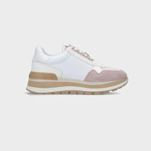 SNEAKERS IN SUEDE E NYLON BIANCO