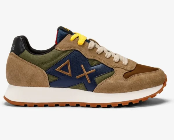 SNEAKERS JAKI BICOLOR MILITARE/BEIGE