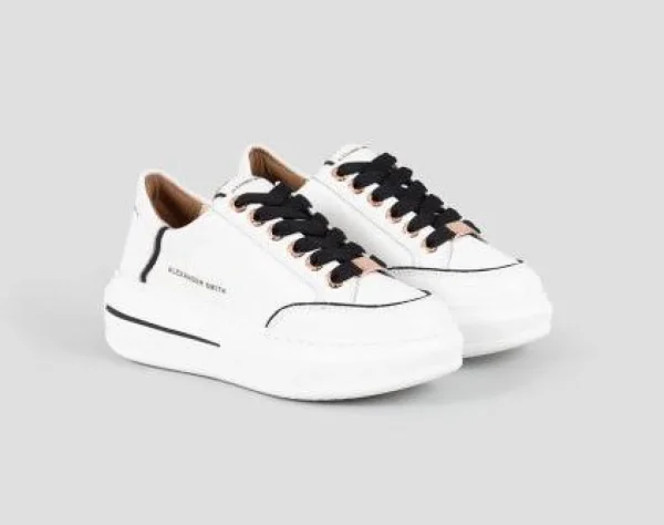 SNEAKERS LANCASTER WOMAN WHITE BLACK