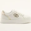 SNEAKERS LIU JO DONNA PRETTY WHITE DETTAGLI GOLD