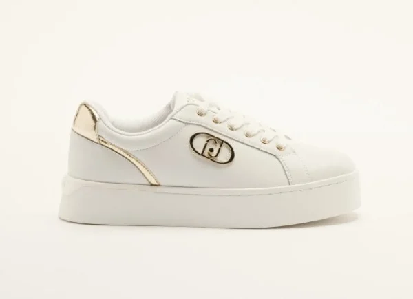 SNEAKERS LIU JO DONNA PRETTY WHITE DETTAGLI GOLD