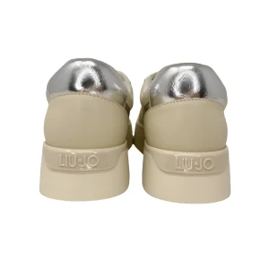 SNEAKERS LIU JO DONNA PRETTY IVORY DETTAGLI SILVER