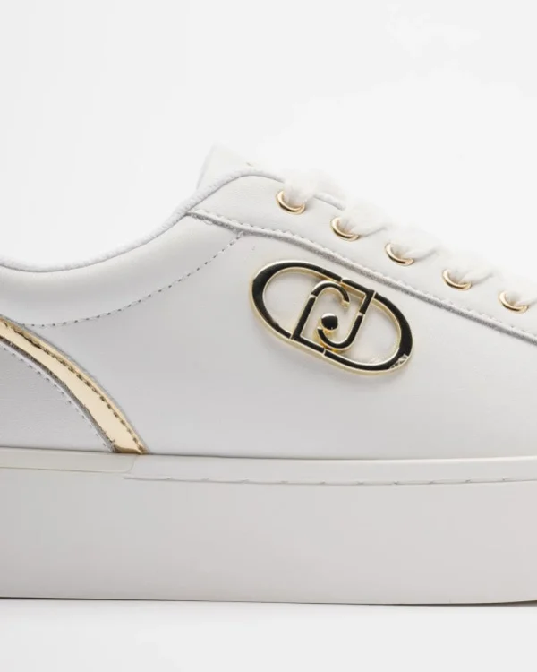 SNEAKERS LIU JO DONNA PRETTY WHITE DETTAGLI GOLD