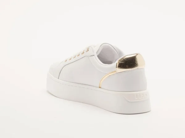 SNEAKERS LIU JO DONNA PRETTY WHITE DETTAGLI GOLD